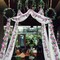 2 Pcs Artificial Flowers Garland for Outdoors Purple Faux Gardenia Garland